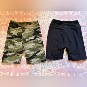 Women’s Camo and Black Biker Shorts Bundle